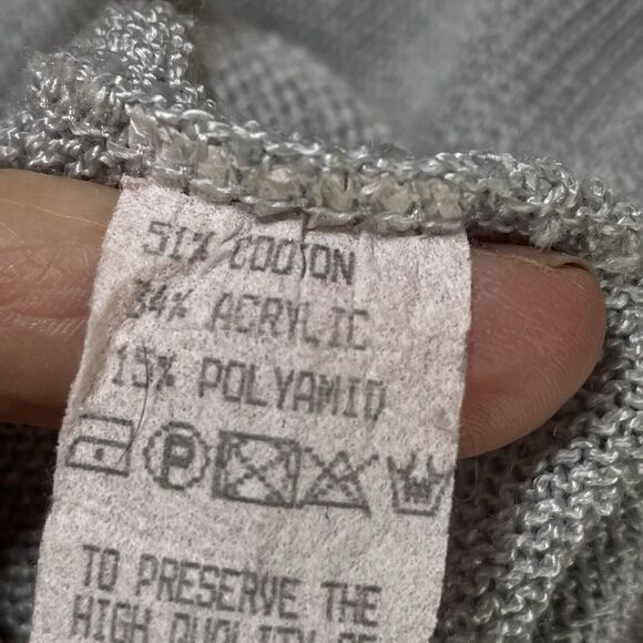 Roni Rabl Bis Israel Lettuce Hem Swing Sweater Sz S Pale Blue Silky Cotton Blend - Picture 12 of 12